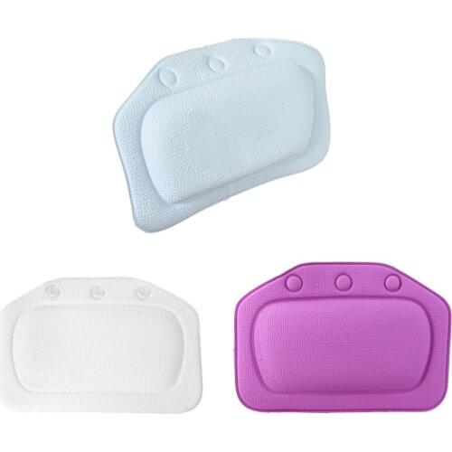 PVC Sponge Bathtub Suction Cup Pillow Soft Bathroom Pillow Headrest Waterproof Headrest Neck Accessories