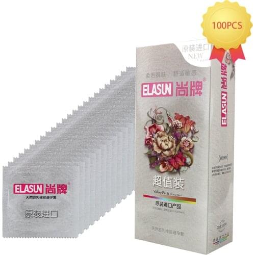 Condoms 100 Pcs Ultra Thin Natural Latex Contraception Device Condom for Men Sex Products Erotic GoodsSex Tools for Men