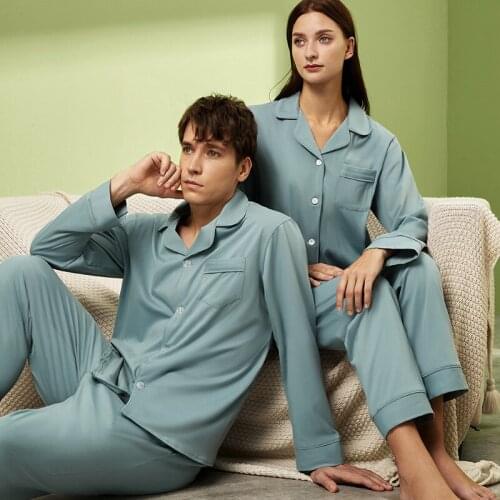 Luxury Cotton Pajama Suit Pyjamas Sets Couple Sleepwear Family Pijama Lover Nightwear Men & Women Casual Home Clothing