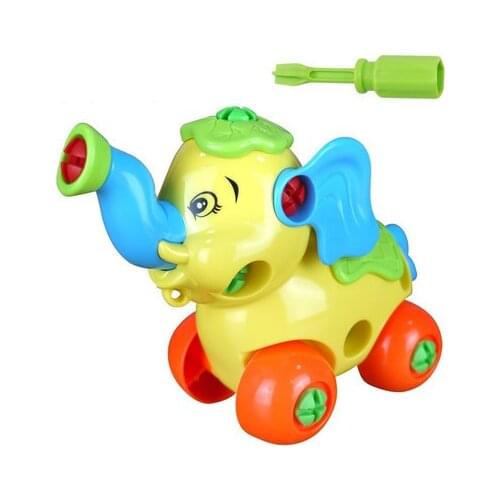 Assembly Animal Elephant Mammoth Combination And Educational Toys Nut Assembled Toy Animals Childrens Plastic Funny Gifts 2021