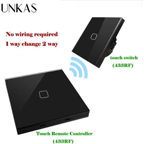 UNKAS Touch Remote Controller),touch switch shape remote controller EU Standard Touch switch+Wireless Stick Touch Switch