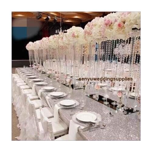 Acrylic Modern Rectangle Stand Geometric Vase/Acrylic frame/ Tall Stand/ Four Rod Stand/Clear Vase Centerpiece senyu01192