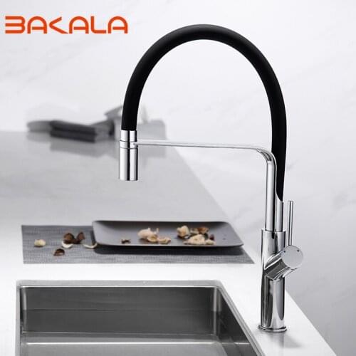 Black Kitchen Sink Faucet Swivel Pull Down Kitchen Faucet SinkTap Mounted Deck Bathroom Mounted Hot and Cold Water Mixer