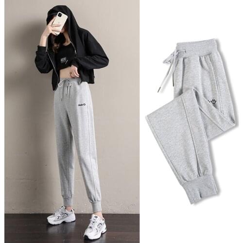 Womens Harem Pants Sports Sweatpants Womens Tracksuit Oversize Joggers Embroidery Harajuku Korean Fashion Trousers for Female