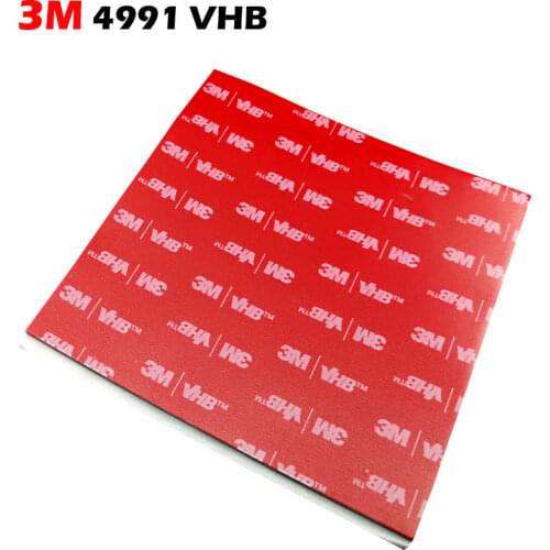 1 sheet 100mmx100mmx2.3mm 3M VHB 4991 Double Sided Adhesive Acrylic Foam Tape Mounting Tape Gray Free Shipping 10cmx10cm