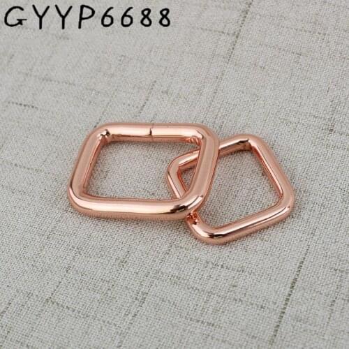10-30-100pcs 5 colors Inside 20mm 26mm Rose gold High quality round buckle bags square buckle non welded buckle making connector