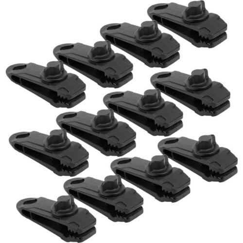 12Pcs/Set Tent Clip Outdoor Tent Canopy Windproof Rope Clip Fixed Buckle Camping Tarp Clamp Awning Tent Canopy Clamp Clip Snap