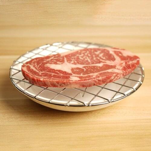 21cm Stainless Steel Round Oil Draining Cooling Steaming Grids Grilling Rack BBQ Accessories