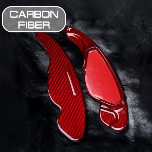 Carbon Fiber Car Steering Wheel Extend Paddle Shifters Covers Car Stickers For Land Rover Range Rover Discovery Jaguar XF XJ