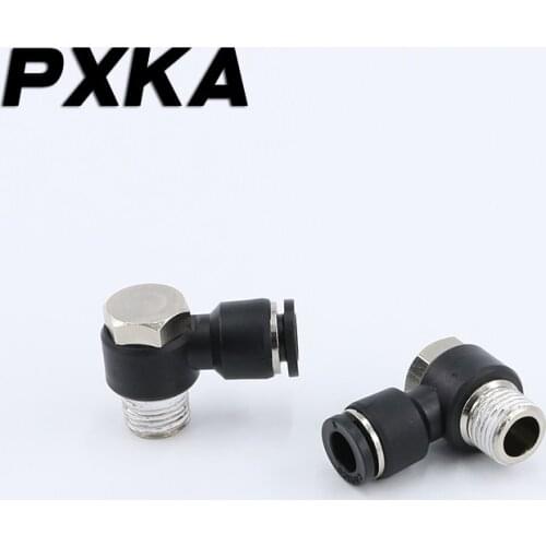 Free shipping 2PCS The external hexagonal quick plug pipe of the pneumatic joint rotates straight to the bend PH8-02/6-01