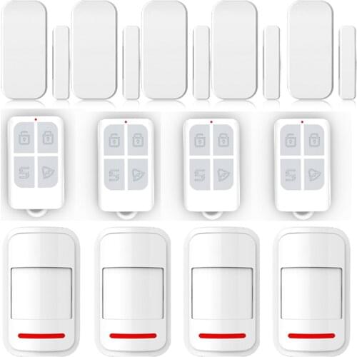 433MHz Intelligent Wireless Door Gap Window Sensor Detector Wireless PIR Motion Sensor Infrared Detector Remote Control Keychain