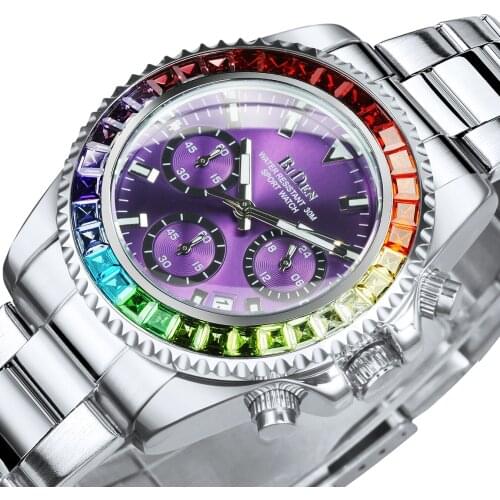 BIDEN Elegant Ladies Watches Top Brand Luxury Watch for Women Chronograph Fashion Steel Strap Calendar Casual Clock часы женские