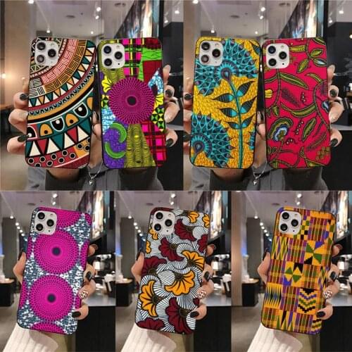 African Style Fabric Print Phone Case For iphone 12 11 Pro Max Mini XS Max 8 7 6 6S Plus X 5S SE 2020 XR cover