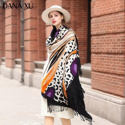 DANA XU Bufanda Mujer Wool Poncho Head Women Elegant Lady Carf And Warm Shawl Stoles Bandana Scarf Hijab Luxury Brand Pashmina