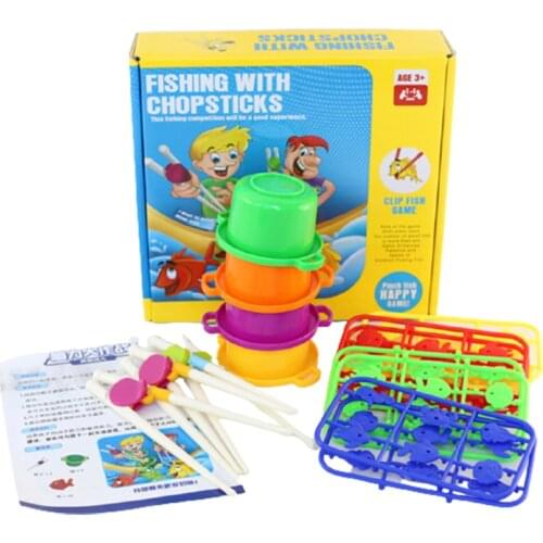 Children Fishing Toy Montessori Enlightenment Training Chopsticks Fine Movement Color Recognition Classification Educational Toy
