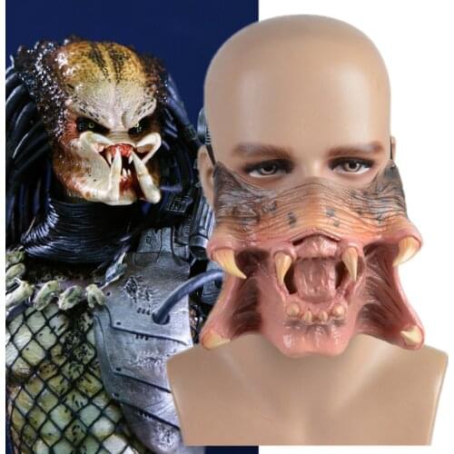 Predator Cosplay Latex Half Face Mask Fight Masks Halloween Masquerade Party Carnival Costume