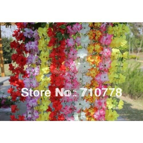 10PCS 220CM Artificial silk flower vine ericaceae azalea home decoration garland wedding decoration flower rattan