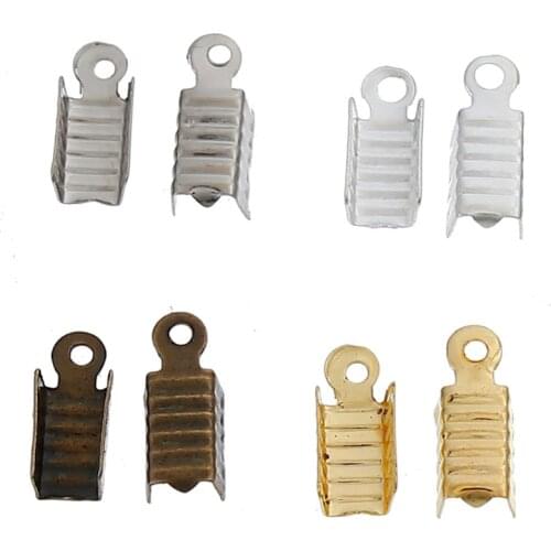 DoreenBeads Zinc Based Alloy Cord End Caps For Jewelry Necklace Bracelet Mixed Jewelry DIY Findings 12mm x 5mm( 2/8"), 400 PCs