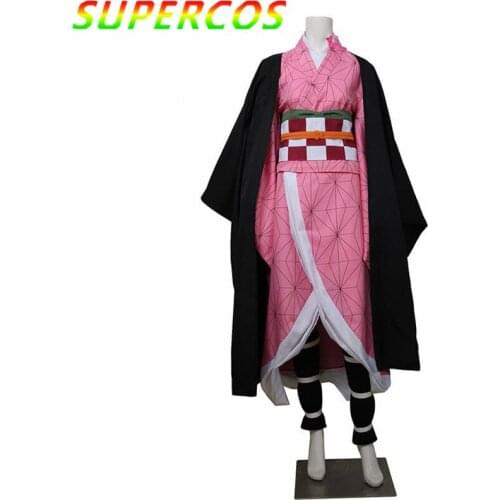 Demon Slayer: Kimetsu no Yaiba Kamado Nezuko Cosplay Halloween Costume Free shipping
