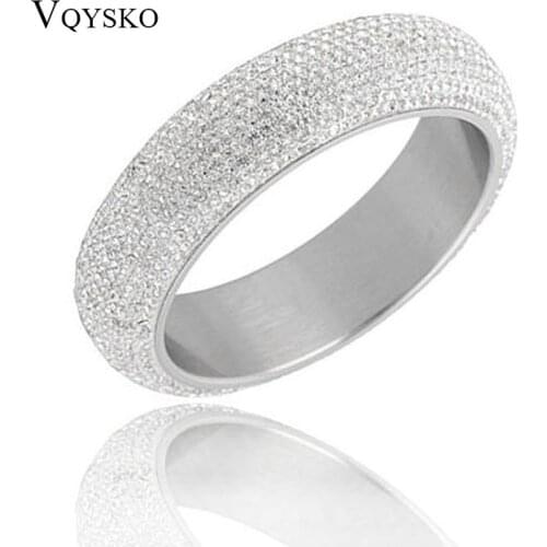 2019 New Styles Wide Heavy Stainless Steel Bangles For Woman Shining Womens Bangles With Good White CZ Austrian Crystal