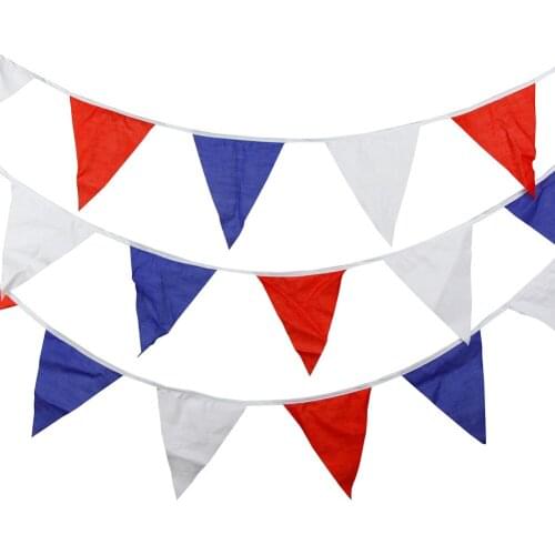 New VE DAY Bunting Red White Blue Triangular 7m 25 Flags Decoration 8TH MAY 75th SCI88