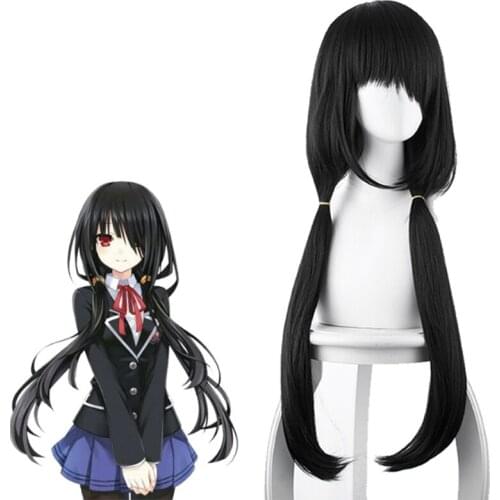 Anime Date A Live Cosplay Wig Kurumi Tokisaki Cosplay Heat Resistant Synthetic Wig Halloween Carnival Party Women Cosplay Wigs