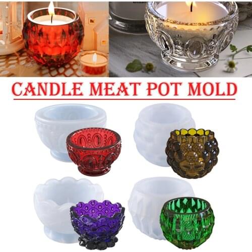 Candle Holder Silicone Mold Aromatherapy Candle Mold Soap Epoxy Resin Mold Succulent Plant Flower Pot Craft Home Decoration