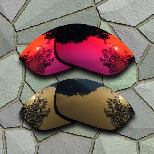 Violet Red&Bronze Copper Sunglasses Polarized Replacement Lenses for Oakley Half Jacket 2.0
