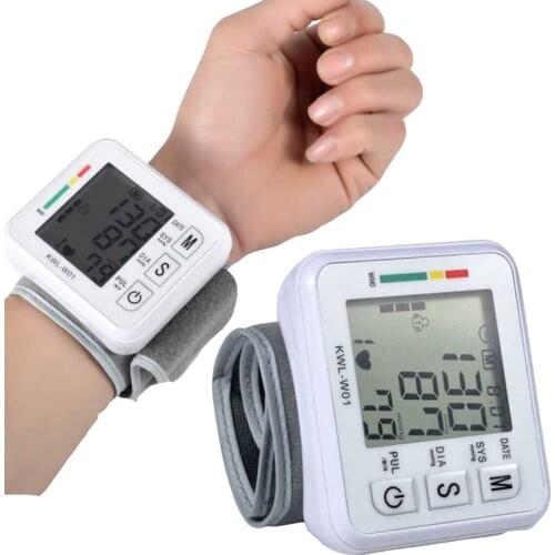 Wrist Blood Pressure Meter Monitor Device machine Automatic Digital LCD Display Heart Beat Rate Pulse Meter Measure Tonometer