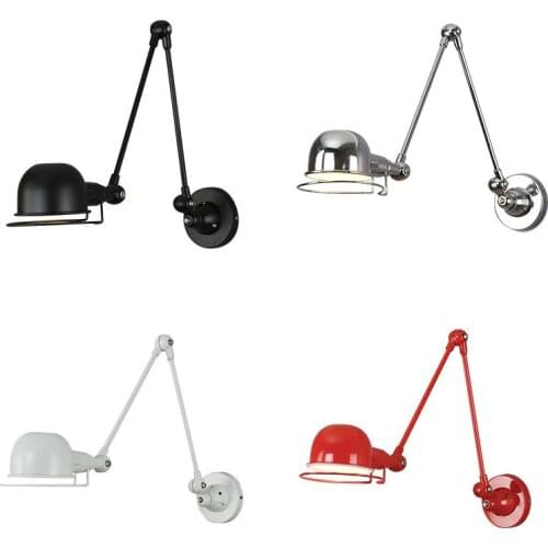 Industrial Wrought Iron Mechanical Arm Led Creative American Cafe Bar Retro Decoration Cool Telescopic Wall Lamp