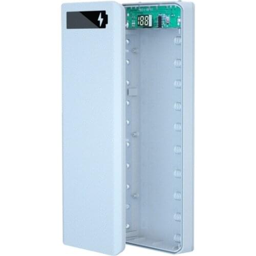 T3EE Detachable Dual USB LCD Display DIY 10x18650 Battery Case Power Bank Shell Portable External Box without Battery Powerbank