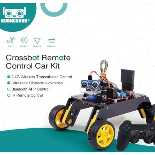 Smart Bluetooth Robot Car Kit - UNO R3 for Arduino, Line Tracking, Ultrasonic , HC-05 , L239D Motor, IR Remote Control, Charger
