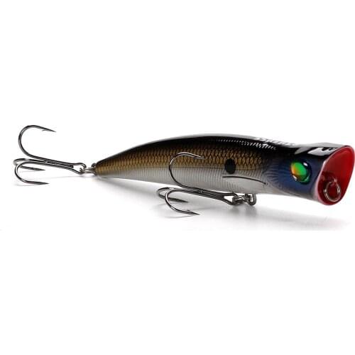 115mm 22g Topwater Lures Popper Lures Artificial Bait Bass Fishing Wobbler Crankbait Fishing Gear