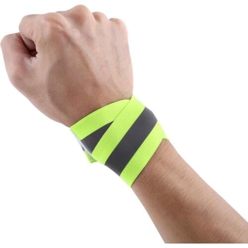 1 Pair High Visibility Band Reflective Wristbands Elastic Ankle Wrist Bands arm For Waling Cycling Running Outdoor Sports