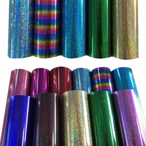 1 Roll Metal Hot Stamping Foil Paper Holographic Heat Transfer DIY Crafts 20cm*30cm Multicolor Papers