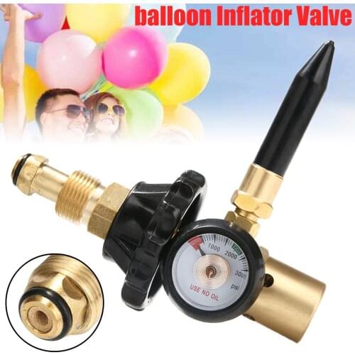 1pc Latex Balloon Inflator Regulator With Gauge Digital Pressure Gauge Type Automobile Pressure Gauge Supplies