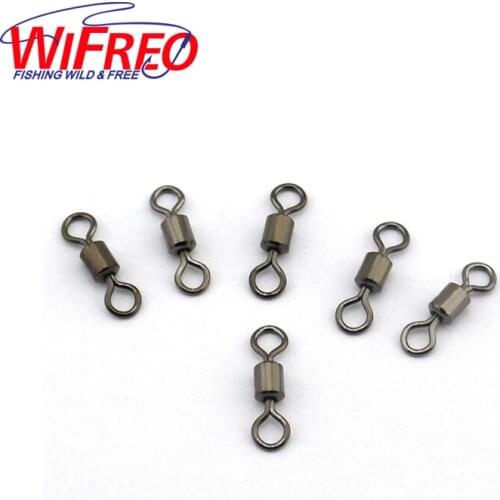 100PCS Ball Bearing Rolling Swivel Solid Rings Fishing Connector Stainless Steel Fishing Tackle Accessories