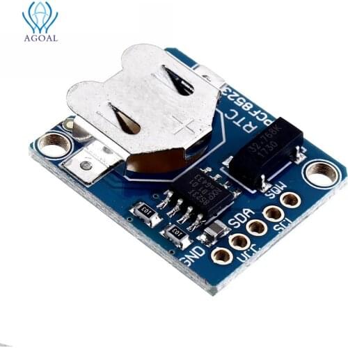 3.3V 5V I2C PCF8523 RTC Real Time Clock Assembled Breakout Board CR1220 Coil Cell Battery Socket Holder for Arduino Timer Alarm