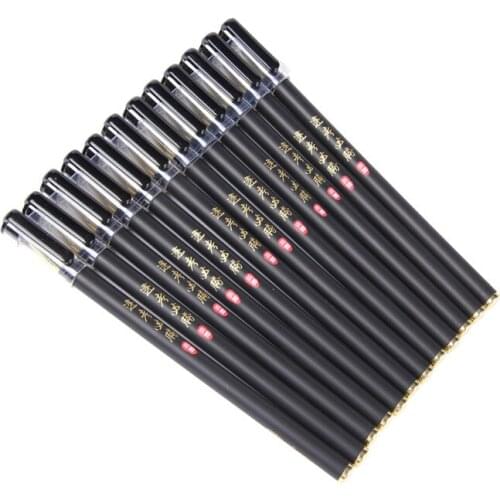 3pcs Every test to win the neutral pen 3129 black rod 0.5MM needle pen neutral pen to send a box