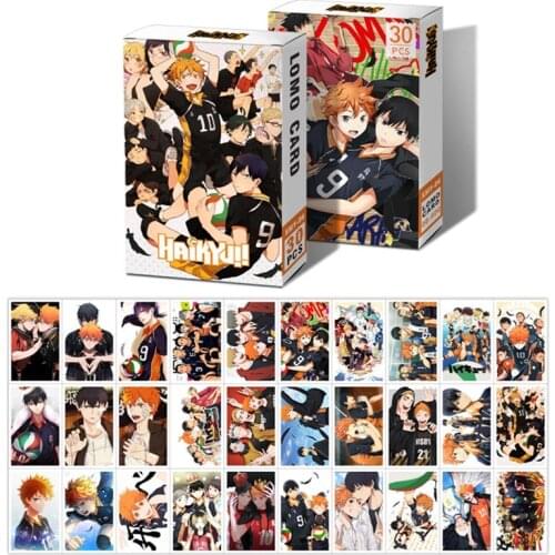 30Pcs/Set Anime Haikyuu Lomo Card My Hero Academia/Attack on Titan Mini Postcard Collection Photocard