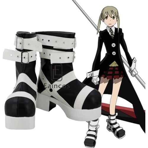 Anime Soul Eater Maka Albarn Cosplay Shoes High Heel Fancy Short Boots Custom-made