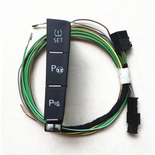 READXT Car radar detector Parking Assist Switch Tire Pressure Monitoring Switch Button With Cable For VW Golf 7 MK7 5GG927238E