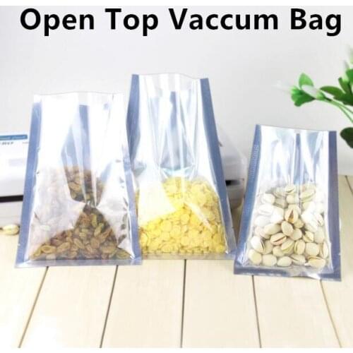 Free Shipping 50PCS/LOT 160micron Large Clear+Aluminizing Foil Vacuum Bag Snack/Meat/Nuts Storage Bag Sealer Bag