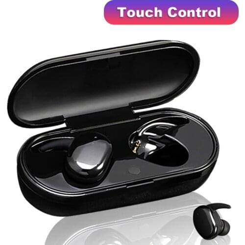 TWS Wireless Headphones for Bluetooth Touch Control Sport Headset Waterproof Microphone Music Earphones Works On All Smartphones