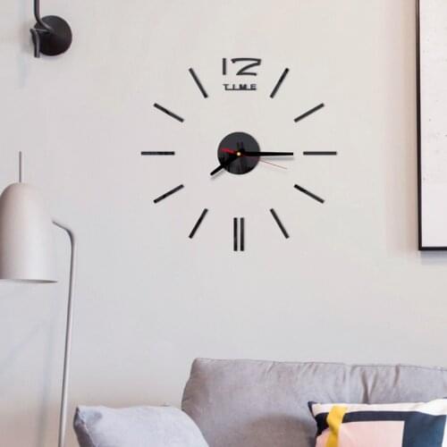 Clock Watch Wall Clocks Horloge 3D Diy Acrylic Mirror Sticker Home Decoration Living Room Quartz Needle Bedroom Wall Stick Decor