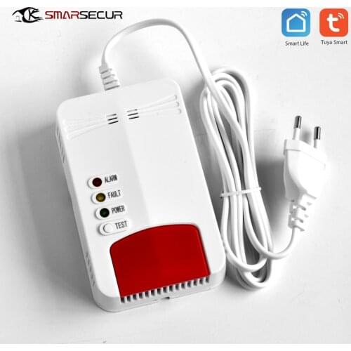 SMARSECUR Wi-Fi Natural CH4 Leak Combustible Wifi GAS Detector Alarm For Tuya Smart life Smart Home Security System