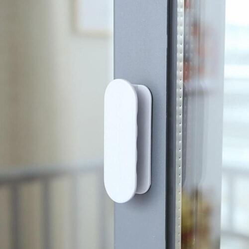 Labor-saving Cabinet Handle 2Pcs/Set Smooth ABS Self-adhesive Multi-use Groove Design Window Door Handle for Home