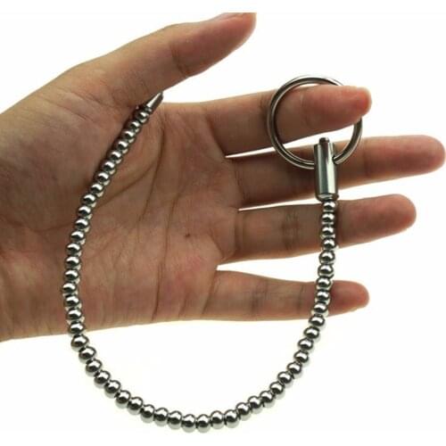 Electric urethral shock penis enlarge stimulation bendable bead urethral Penis plug 27.5cm Drop shipping