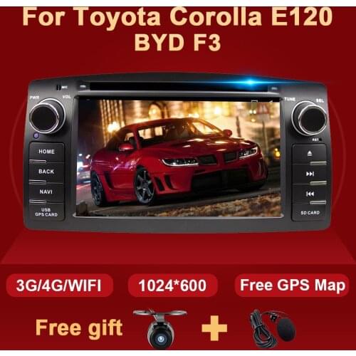 Eunavi 2 Din TDA7851 Android 8.1 Car Dvd Player Radio Stereo GPS Navi For Toyota Corolla E120 Byd F3 With Touch Screen Wifi BT