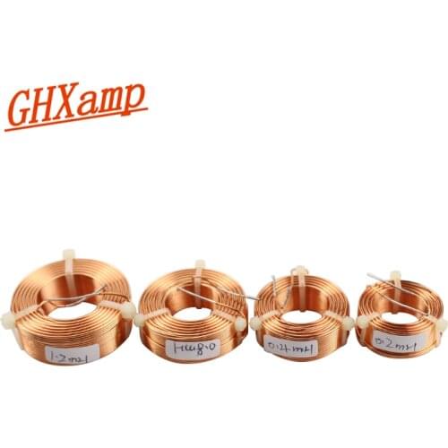 GHXAMP 0.8mm Speaker Crossover Inductance Copper coil Oxygen Free Copper Inductor HIFI Audio Accessories 0.2mH 0.8mH 1.2mH 1Pcs
